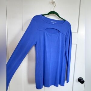 Soft Surroundings Women's Blue Long Sleeve Top